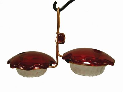 Copper Double Cup Hummingbird Feeder | Birds Choice #CDC-RED