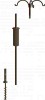 60" Bird Feeder Pole Package Kit with Squirrel Baffle plus 3 Arm Hanger
