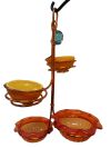 Copper Feeder with Double Cup and Double Fruit Holder | Birds Choice #CDCDF-ORANGE
