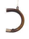 Curved Handcrafted Clay Feeder - Amber & Brown