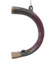 Curved Handcrafted Clay Feeder - Red & Gray